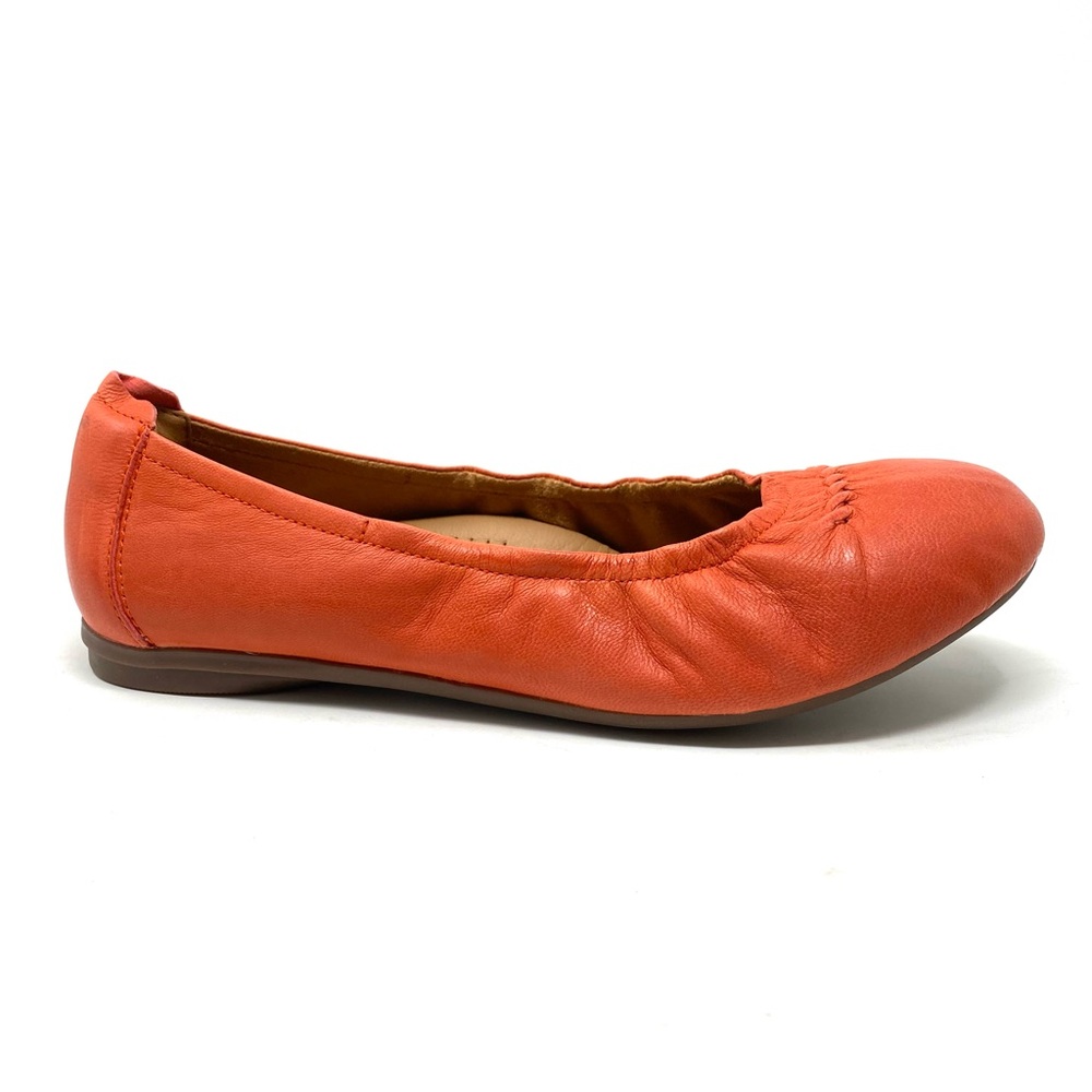 Clarks Rena Hop Grenadine Leather Ballet Flats Size 9 Wide